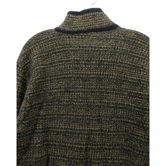 VINTAGE Sweater Large Lambs Wool Orlon Domino Pullover 70s Preppy * - Picture 8 of 13